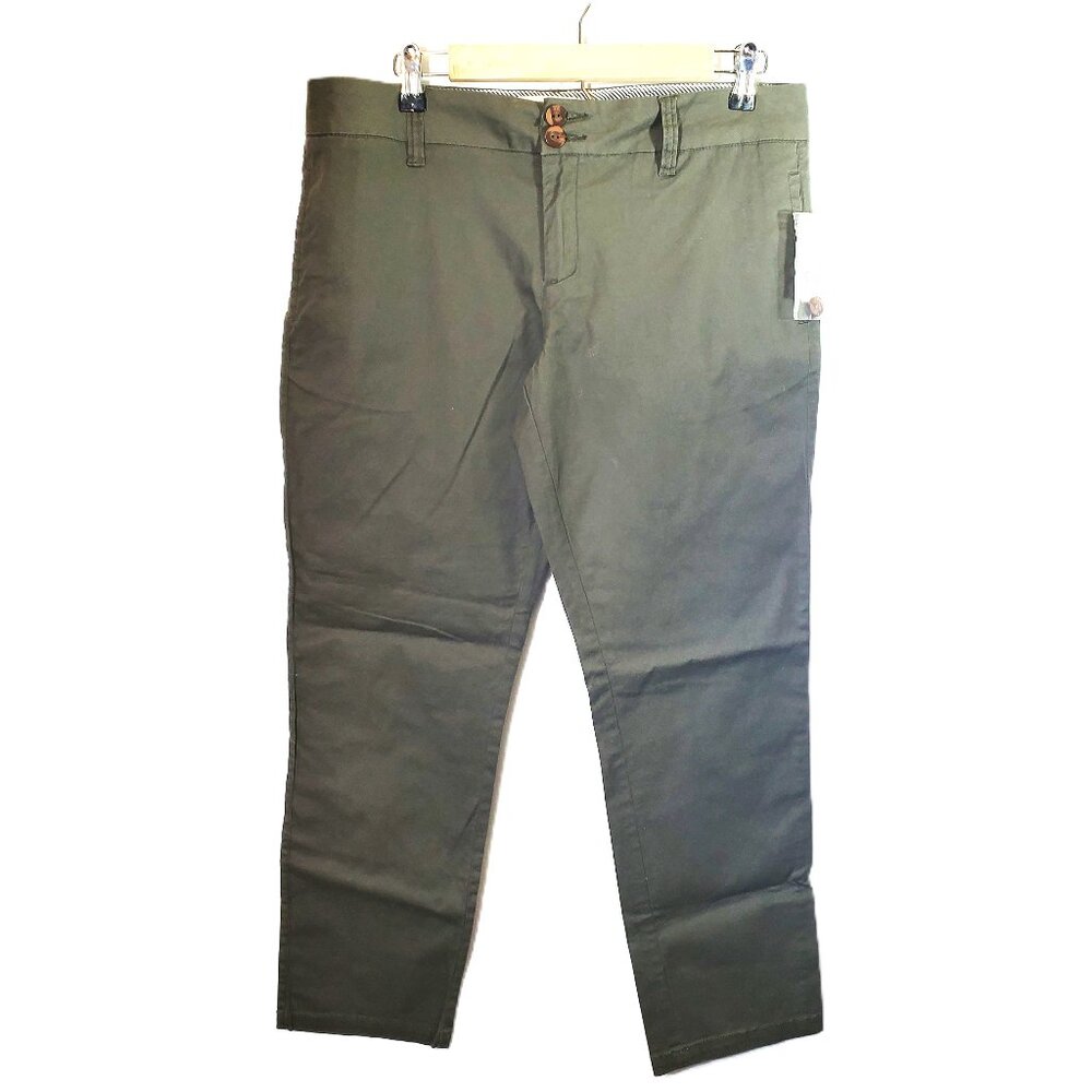 Modern Supply by Sanctuary Boyfriend Chino Pants Olive Green Size 10 NWT